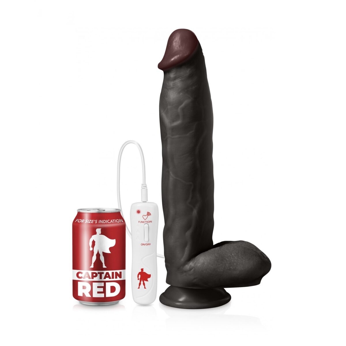 CAPTAIN RED VIBRADOR 31 CM. NEGRO - Imagen 3